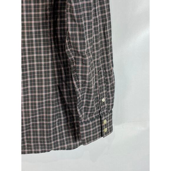JOHN VARVATOS STAR U.S.A. Men's Black/Red Plaid Button-Up Long Sleeve Shirt SZ L - Picture 9 of 11